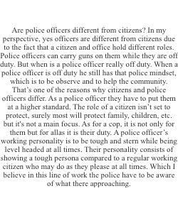Discussion 4 - The Police Officer's Identity